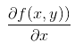 f(x, y)对x求偏导